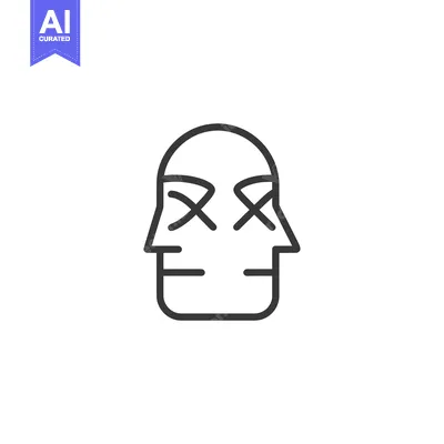 Popular premium asset: Blindfolded Face with Lines and Xs