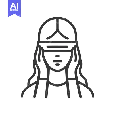 Popular premium asset: Blindfolded Woman Icon: Minimalist Line Art Symbolizing Ignorance or J