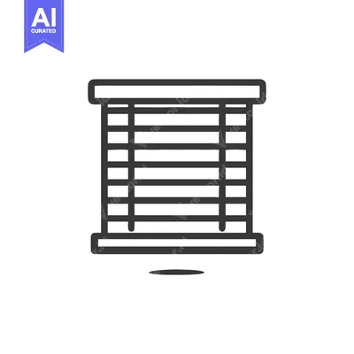 Popular premium asset: Minimalist Window Blinds Icon: Clean Line Art Illustration on White Ba