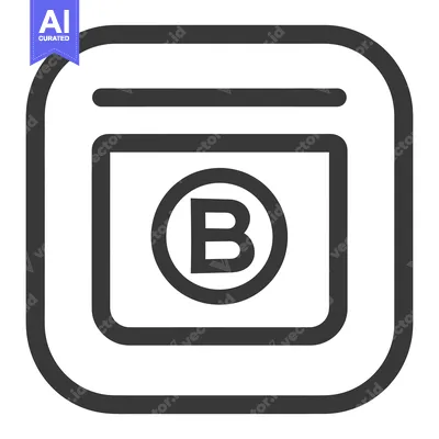 Aset desain premium: A geometric illustration displays a circular letter inside a rectangul