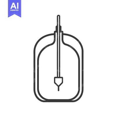 A simple black and white line drawing of a light fixture