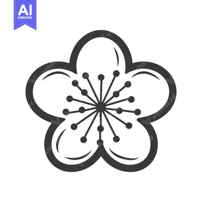 Popular premium asset: A simple graphic representation of a five petaled flower