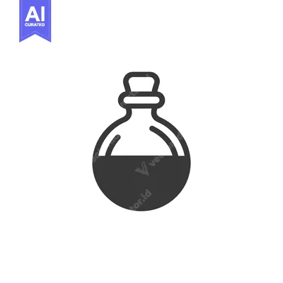 Popular premium asset: A graphic illustration depicting a rounded potion bottle with a cork