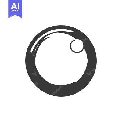Premium design asset: A Simple Illustration Of Two Concentric Circles With Ink