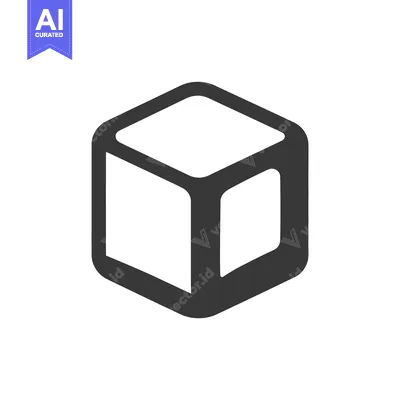 Popular premium asset: A simple graphic depiction of a three dimensional cube shape