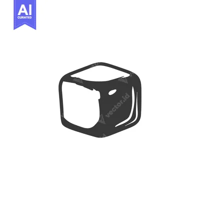 Popular premium asset: A single cube of ice presented in black and white graphic