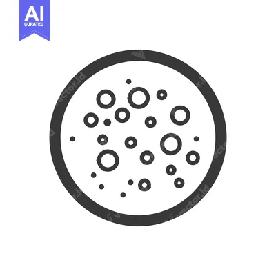 Premium design asset: Illustration of a circular shape filled with multiple irregular circle