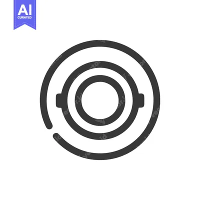Aset premium populer: Concentric Circles: Minimalist Black and White Geometric Design with C