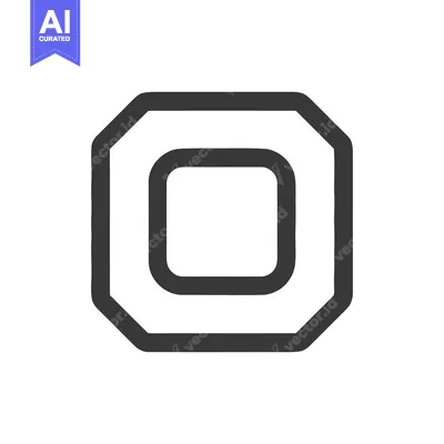Popular premium asset: Geometric Octagon Square Outline: Bold, Minimalist Design on White Bac