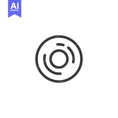 Premium design asset: Minimalist Donut Icon with Sprinkles, Black Outline on White