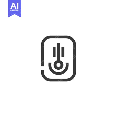 Aset desain premium: Minimalist Toggle Switch Icon: Modern, Sleek Design in Black and White