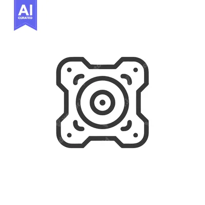 Popular premium asset: Modern Speaker Icon: Minimalist Design with Circular Elements and Bold