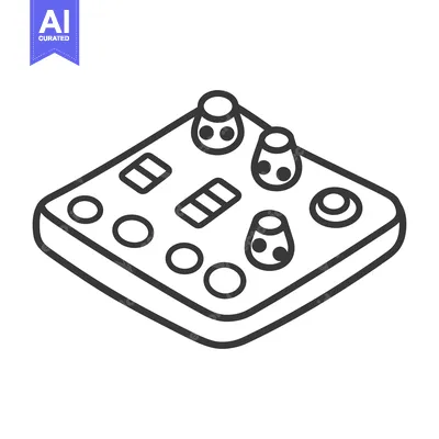 Aset desain premium: A simple isometric illustration of a gaming device controller