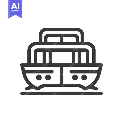 Popular premium asset: Minimalist Ferry Icon: Bold Outline, Water Detail, Transportation Symb