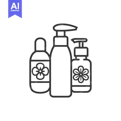 Popular premium asset: Three Bottles Featuring Floral Designs For Body Care Products