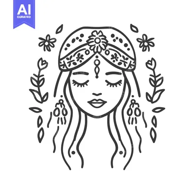 Popular premium asset: A stylized illustration of a woman adorned with floral designs
