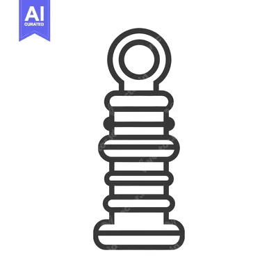 Aset premium populer: A simplified black and white image of an abstract figure