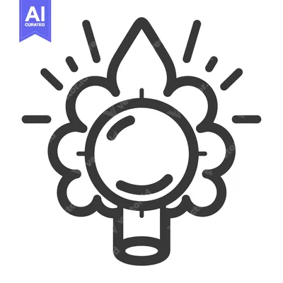Aset desain premium: This image shows a stylized flower with radiating lines around it