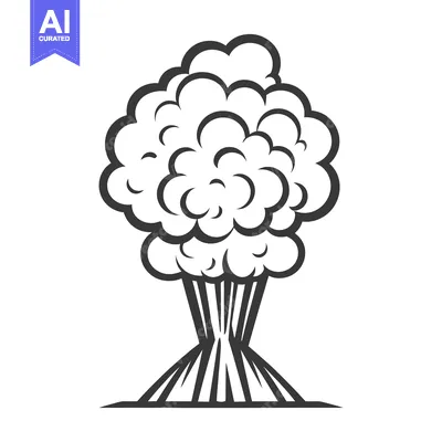 Popular premium asset: A simple illustration depicting an erupting volcano with smoke
