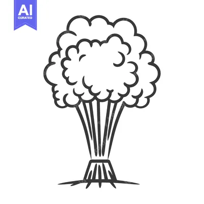 Aset premium populer: Simple black and white illustration of a stylized floral bouquet