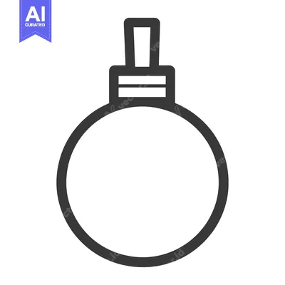 Aset premium populer: An isolated graphic illustration of a simple Christmas ornament