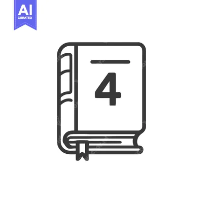 Aset desain premium: Book 4 Icon Line Art Icon  1376