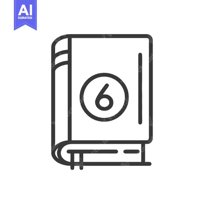 Aset desain premium: Book 6 Icon Line Art Icon  1384