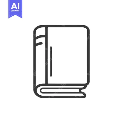 Popular premium asset: Simple Book Icon: Minimalist Line Art on White Background.