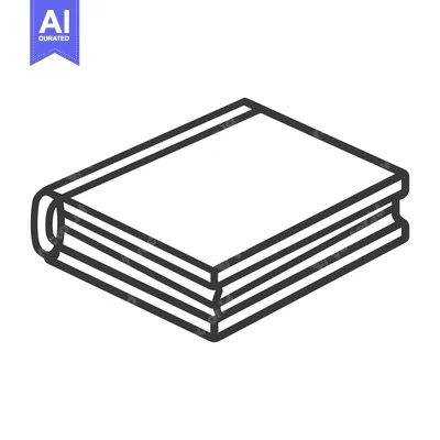 Premium design asset: A closed book shows the side and top of its covers