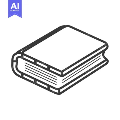 Simple illustration of a closed book with stacked pages