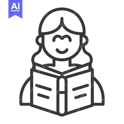 Aset premium populer: A person is smiling while reading an open book intently