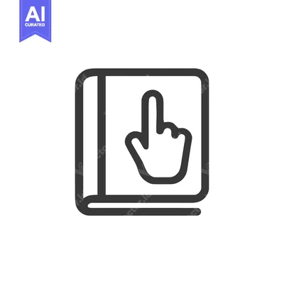 Aset premium populer: Interactive Guide: Book Icon with Hand Cursor, Digital Learning Concep