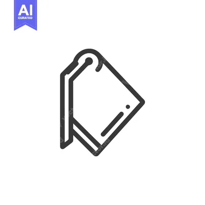 Aset premium populer: Simple, Modern Tag Icon with Hanging Detail
