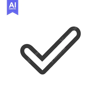 Aset premium populer: Bold Checkmark Icon: Minimalist Gray Vector Graphic Design