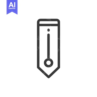 Premium design asset: Minimalist Thermometer Icon: Temperature Measurement, Medical Symbol,