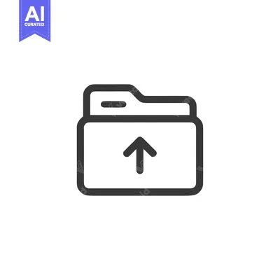 Aset premium populer: Upload File Icon: Simple Outline of Folder with Upward Arrow