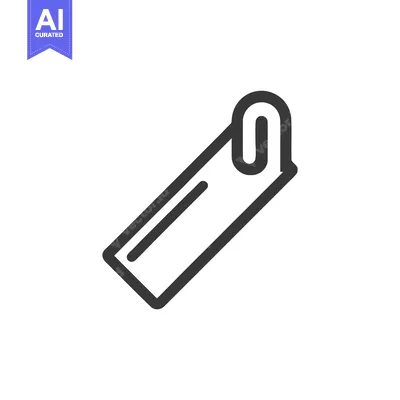 Aset premium populer: Abstract Minimalist Bookmark Icon:  Sleek Grey Line Art Design