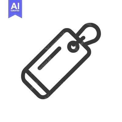 Aset premium populer: Minimalist Price Tag Icon with Bold Outline on White Background