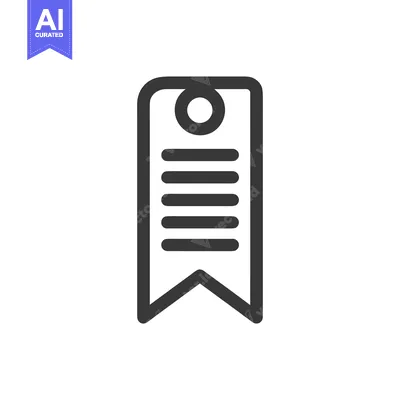 Aset premium populer: Minimalist Door Hanger Icon with Text Lines and Geometric Design