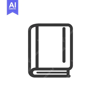 Aset desain premium: Minimalist Line Art Book Icon: Simple, Elegant, and Modern Graphic Des