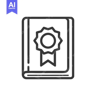 Aset desain premium: Award-Winning Book Icon: Simple, Bold, and Modern Design.