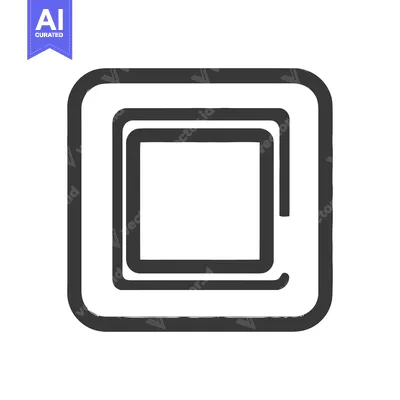 Popular premium asset: Nested Square Outline: Minimalist Geometric Design on White Background