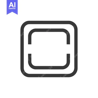 Popular premium asset: Minimalist Double Square Frame with Rounded Corners in Gray on White B