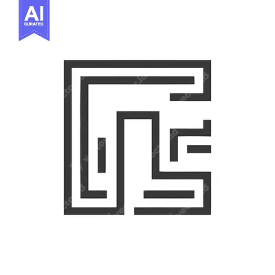 Popular premium asset: Abstract Maze-Like Square Design with Geometric Line Art on White Back
