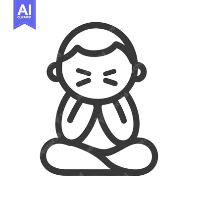 Premium design asset: A simple illustration depicting a seated person with a concerned expre