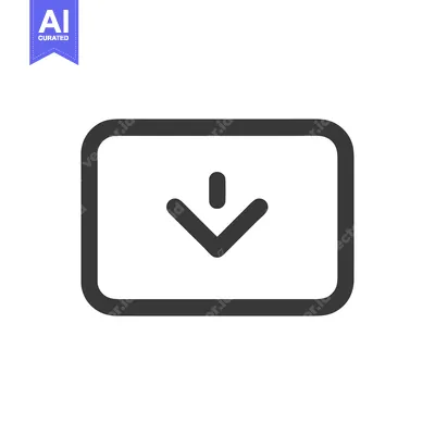 Aset premium populer: Simple Dark Grey Download Icon in Rounded Rectangle Frame