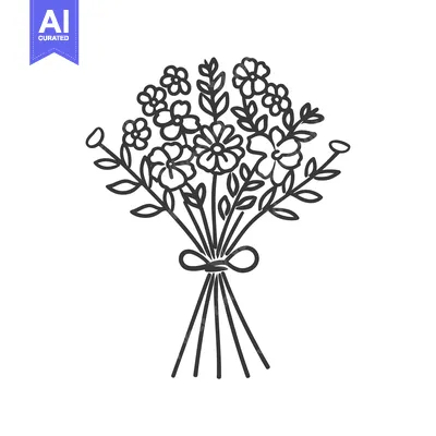 Aset premium populer: An Elegant Illustration Depicting a Bouquet of Diverse Blossoms