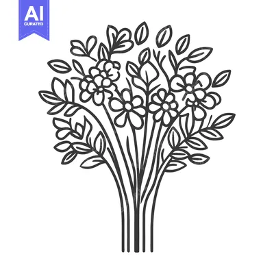 Popular premium asset: Detailed illustration of a bouquet of flowers and greenery