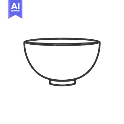 Popular premium asset: An illustrated graphic of a simple empty bowl on white