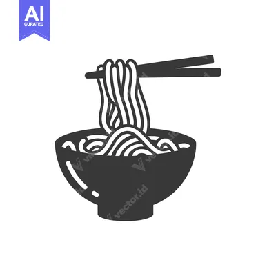Aset premium populer: Bowl of Noodles with Chopsticks